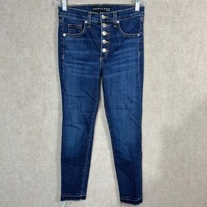 Veronica Beard Debbie High Rise‎ Button Fly Skinny Jeans in Bright Blue Size 24